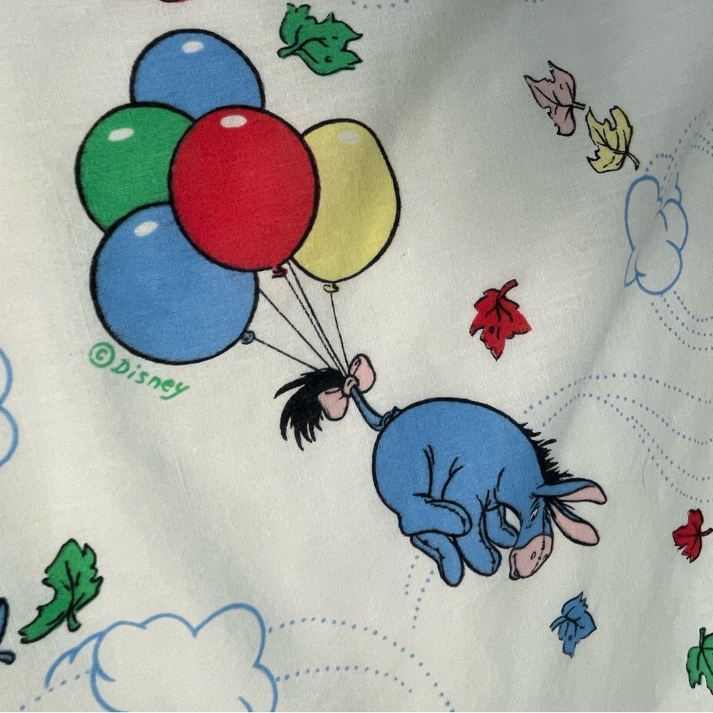 Vintage Winnie the Pooh Priscilla Curtain Panels “The Blustery Day” 49”X62” - Picture 9 of 13